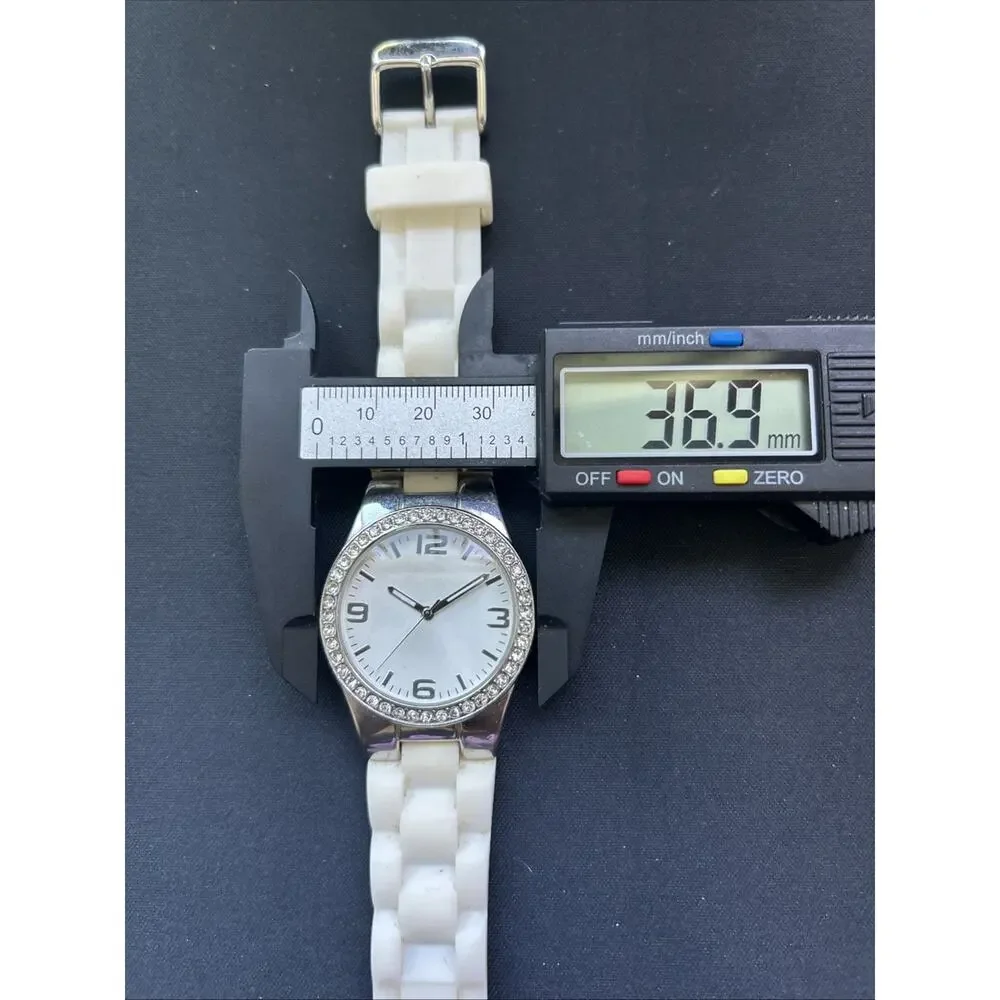 Silver Tone Rhinestone Bezel Women’s Quartz Watch